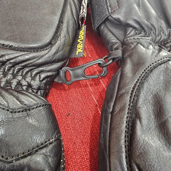 Motorcycle Mens Kevlar Gloves Genuine Leather "Bikers Club" Brand EUC Thinsulate - Picture 15 of 16